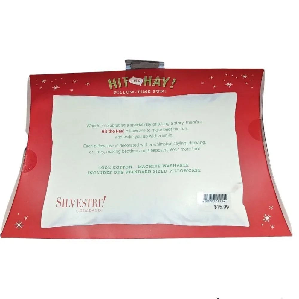 Demdaco Hit the hay holiday elf pillow NIP‎